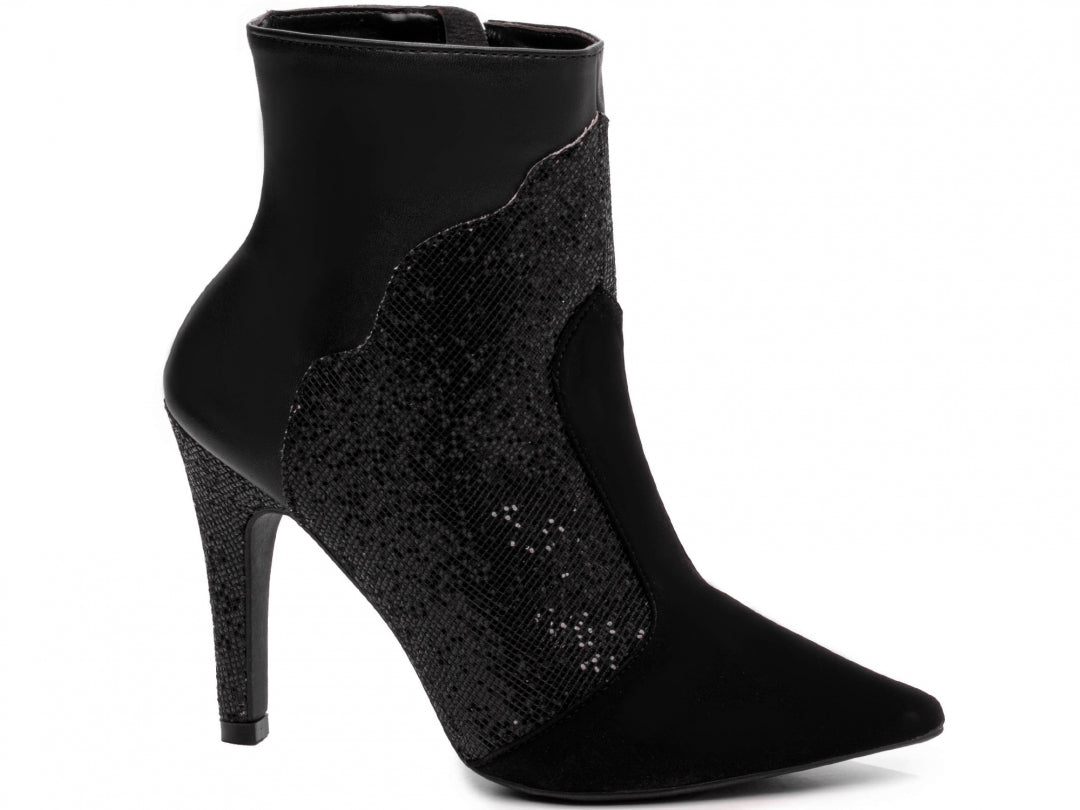 Bota Cano Baixo com Glitter e Pulseira Removível - Estilo e Versatilidade - Blisspump