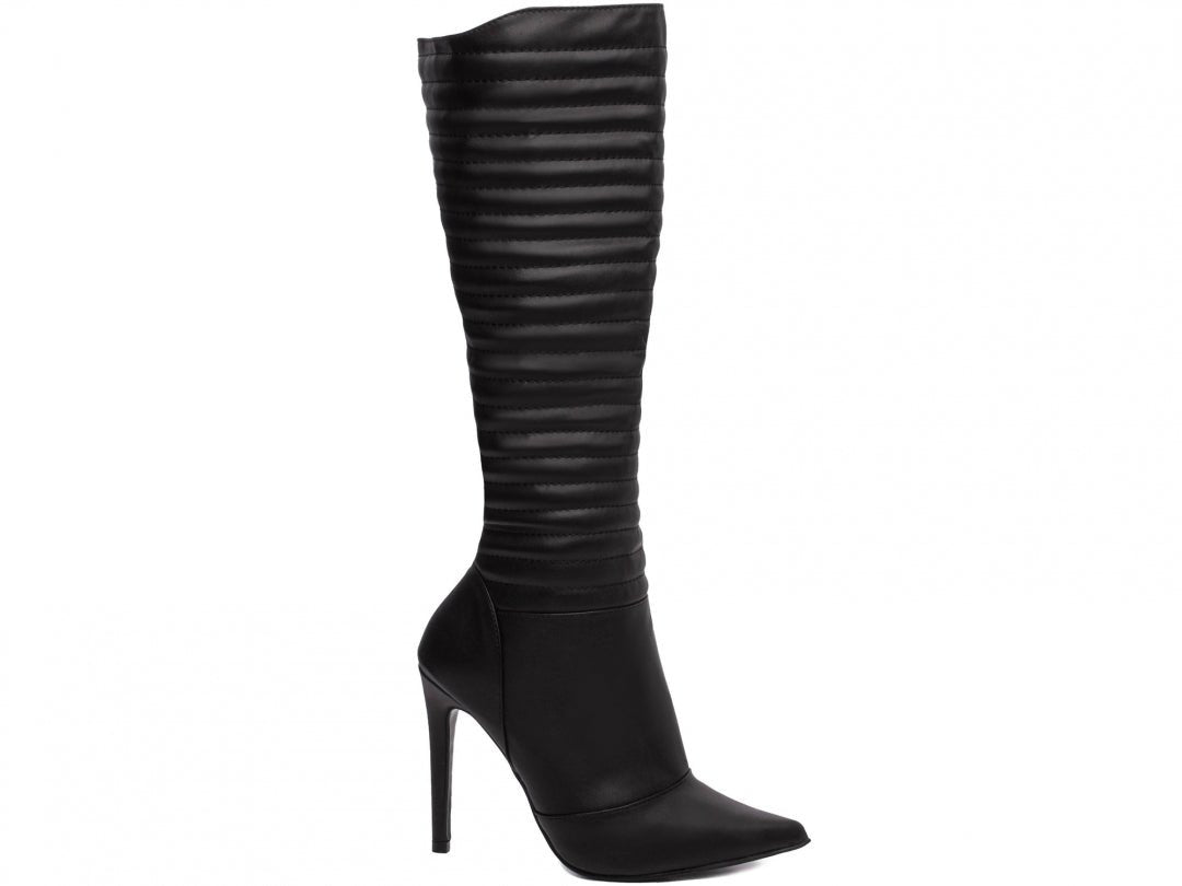 Bota Cano Alto com Salto 12 cm - Elegância e Estilo - Blisspump
